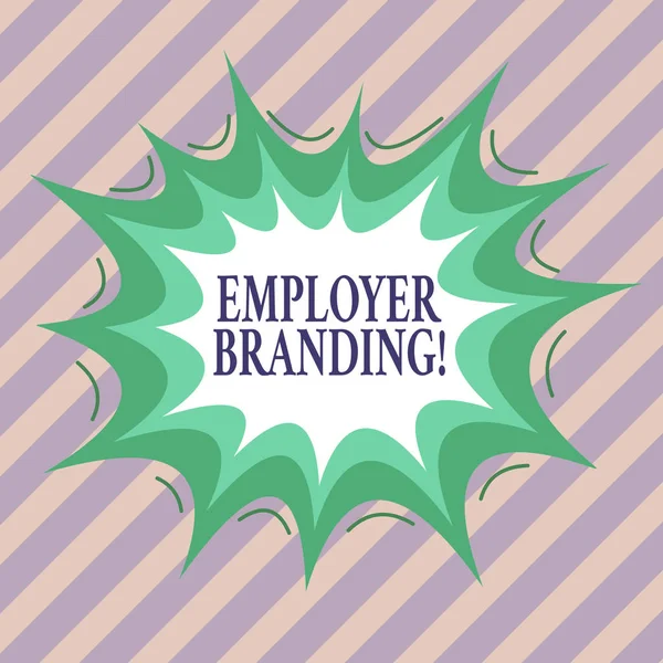 Handwriting text Employer Branding. Concept meaning promoting company employer choice to desired target group Asymmetrical uneven shaped format pattern object outline multicolour design.