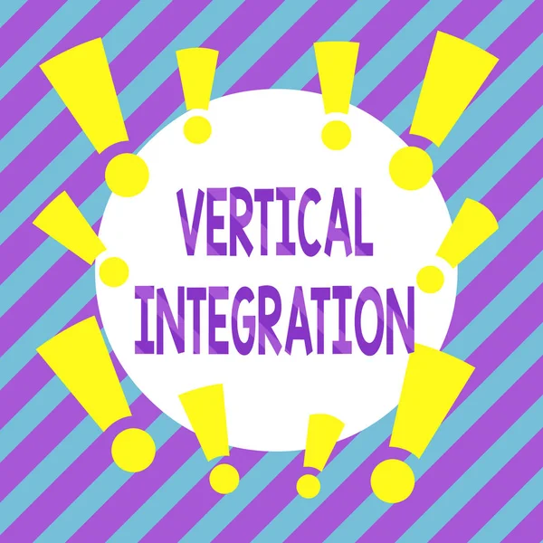 Handwriting text Vertical Integration. Concept meaning Merger of companies at different stages of production Asymmetrical uneven shaped format pattern object outline multicolour design. — Stock Photo, Image