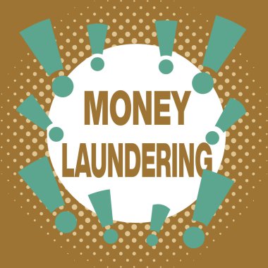 Para aklamayı gösteren bir not yazıyorum. Yasadışı yollardan elde edilen paranın kaynağını gösteren iş fotoğrafı gösterimi. Asimetrik düzensiz şekil nesne çok renkli tasarım..