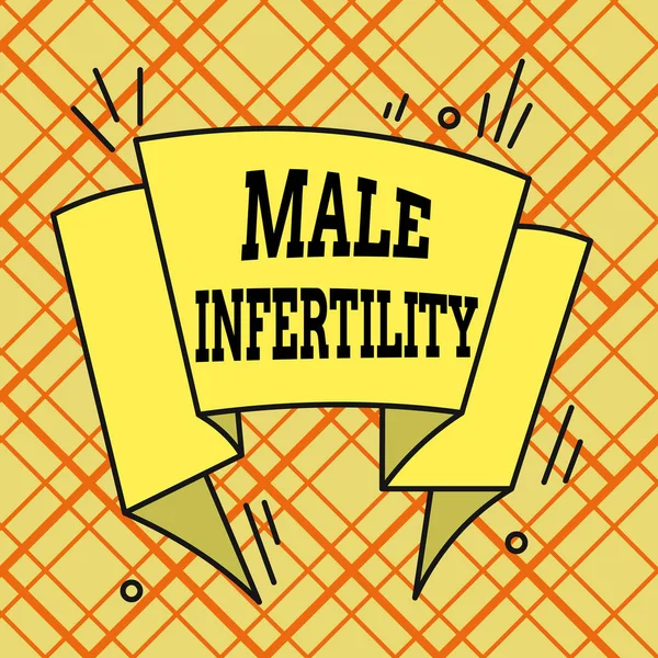 Escribiendo nota mostrando infertilidad masculina. Foto de negocios que muestra la incapacidad de causar el embarazo en un diseño multicolor de objeto de patrón asimétrico desigual fértil . — Foto de Stock