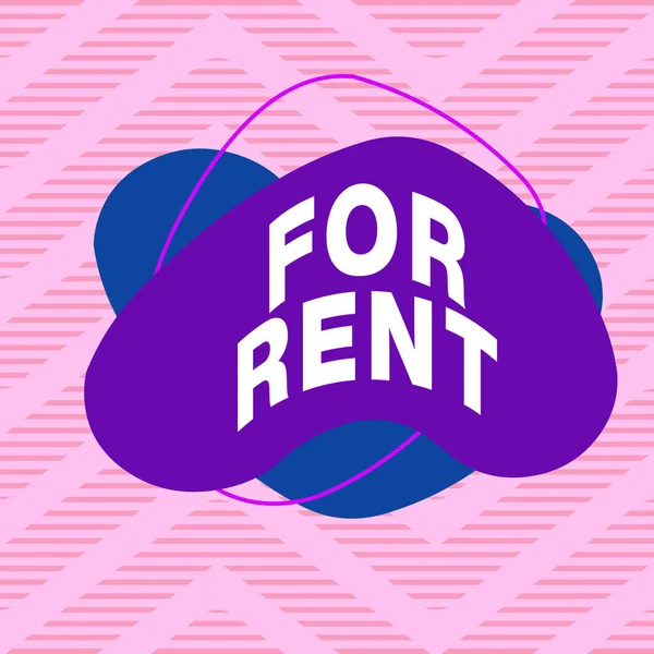 Handwriting text writing For Rent. Concept meaning when you make property available for purchasing temporarily Asymmetrical uneven shaped format pattern object outline multicolour design. — Stock fotografie