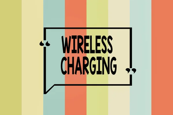 Writing note showing Wireless Charging. Business photo showcasing methods of charging batteries without the use of cables Seamless vertical lines background drawing lines wallpaper banner.