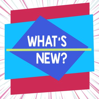 Kelime yazma metni Yeni Soru. İş konsepti, birisine güncel canlı olayları hakkında soru sorduğunuzda asimetrik biçimsiz biçim şekli nesne ana hatları çok renkli tasarım.