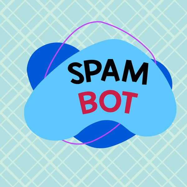 Piszę notatkę ze spamem. Biznesowe zdjęcie pokazujące autonomiczny program w Internecie, który wysyła spam do użytkowników Asymetryczny format szablonu obiektu zarys wielobarwny. — Zdjęcie stockowe