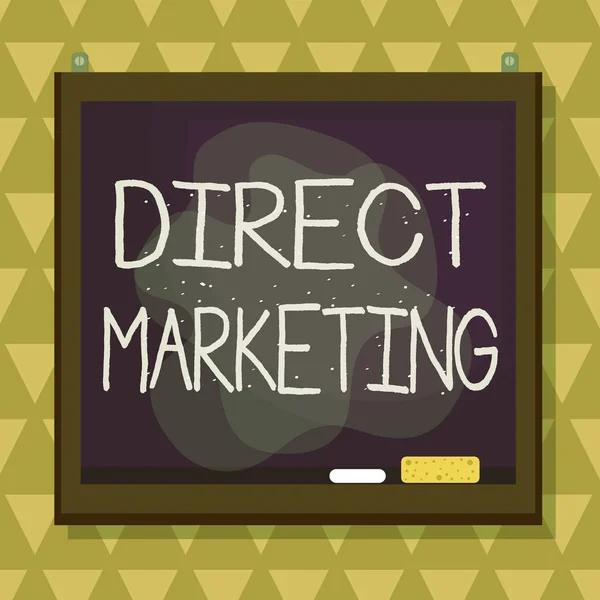 Text sign showing Direct Marketing. Conceptual photo business of selling products directly to the public Asymmetrical uneven shaped format pattern object outline multicolour design.