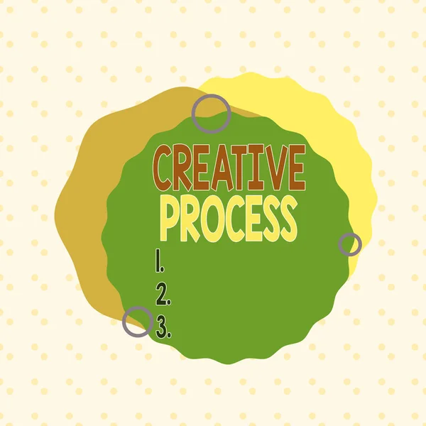 クリエイティブ・プロセスを示すメモを書く。新しいアイデアを生み出し接続するプロセスを紹介するビジネス写真非対称フォーマットパターンオブジェクト概要多色設計. — ストック写真