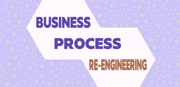 Handskrift text skriva Business Process Re Engineering. Begreppet betyder analys och design av arbetsflöden Slumpmässigt spridda blå Hexagons sömlösa Sexvinklar Matchande bakgrund. — Stockfoto