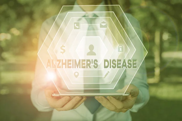 Écriture manuscrite de texte Alzheimer S Is Disease. Concept signifiant détérioration mentale avancée qui se produisent dans la vieillesse . — Photo