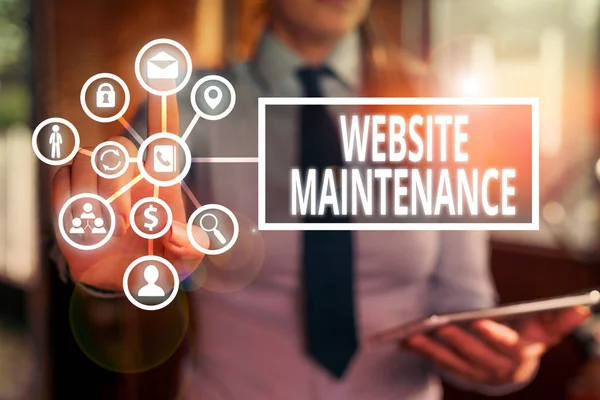 Word writing text Website Maintenance. Business concept for act of regularly checking your website for issues. — Stock Photo, Image