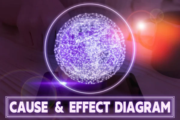 Escribir nota mostrando Causa y Efecto Diagrama. Foto de negocios mostrando herramienta de visualización para categorizar causas potenciales Elementos de esta imagen proporcionados por la NASA . —  Fotos de Stock