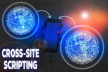 Çapraz Siteler Betiğini gösteren kavramsal el yazısı. İş fotoğrafı metni güvenliği savunmasızlığı esas olarak Nasa tarafından desteklenen bu resmin web uygulama unsurlarında bulunur.