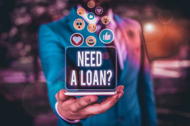 El yazısı metin yazma Need A Loan soru. Kavram, genellikle bankadan ödünç alınan para miktarı anlamına gelir.