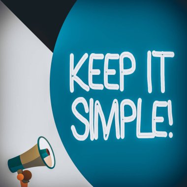 Kelime yazma metni. Basit tut. Kolay bir soru sorma konsepti. Çok fazla detaya girme. Küçük megafonlu boş balon boş metnin yarısı. Duyuru.