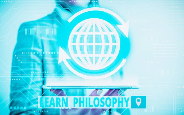 Conceptual hand writing showing Learn Philosophy. Business photo text learn to develop sound methods of research and analysis. — Stock Photo, Image