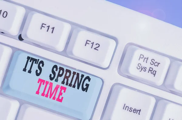 Handwriting text It S Spring Time. Concept meaning Season After Winter Bloosoming of Flowers Transformation. — Stock Photo, Image