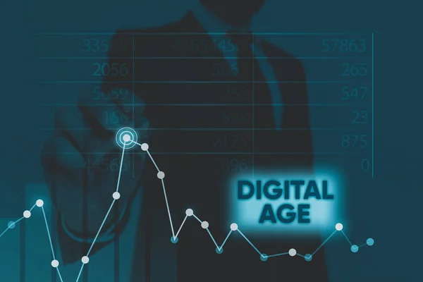 Scrittura Testi Nell Era Digitale Fotografia Aziendale Che Presenta Introduzione — Foto Stock