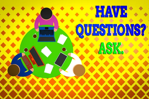 Word Writing Text Have Questionsquestion Ask Business Photo Showcasing Something — Stock Photo, Image