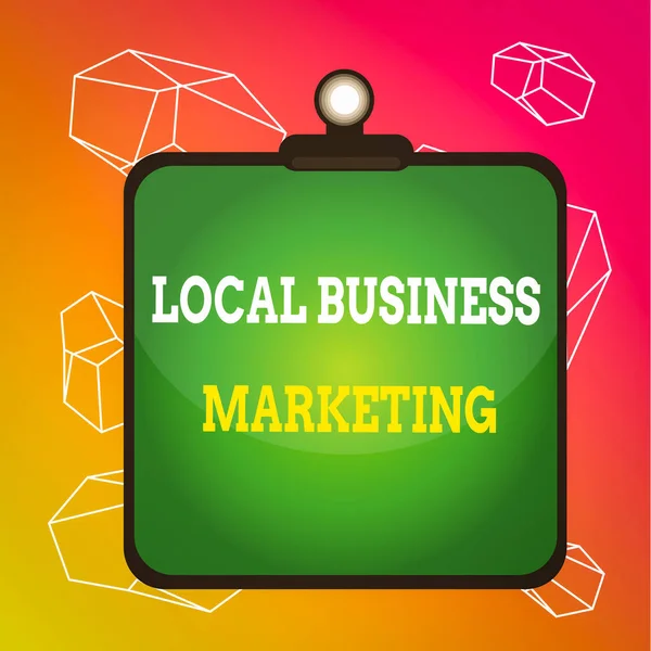 Tekst Schrijven Lokale Business Marketing Zakelijke Foto Showcasing Lokale Specificatie — Stockfoto