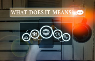 El yazısı metni Soru Anlamı Anlamı. Kavram derken, bir şey söylenmiş ve anlaşılmamış anlamına geliyor. Fotoğraf sistemi şeması modern teknoloji akıllı aygıtı..