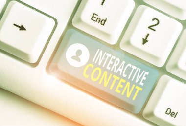 Metin işareti etkileşimli içeriği gösteriyor. İş fotoğrafı tanıtımı aktif katılımcıların katılımını gerektirir