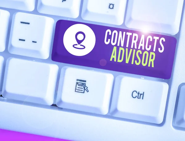 Text Sign Showing Contracts Advisor Business Photo Text Ensure Enforcement — 스톡 사진