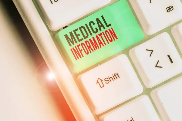 Koncepční Rukopis Zobrazující Lékařské Informace Koncepce Znamená Informace Zdraví Pacienta — Stock fotografie
