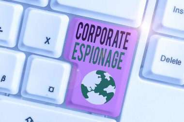 El yazısı. Şirket Casusluğu. Casusluğun kavramsal fotoğraf formu ticari amaçla yürütüldü