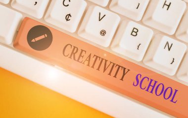 Conceptual hand writing showing Creativity School. Concept meaning students are able to use imagination and critical thinking