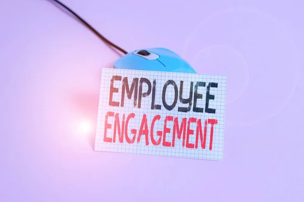 Writing Note Showing Employee Engagement Business Concept Relationship Organization Its — 스톡 사진