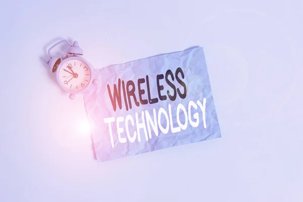 Conceptual Hand Writing Showing Wireless Technology Concept Meaning Technology Allows — Stock Photo, Image