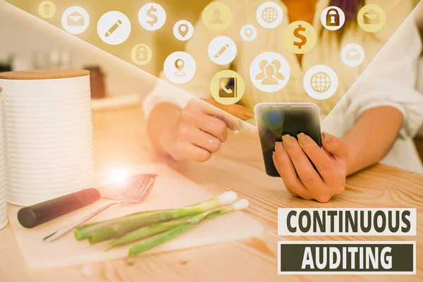 Writing Note Showing Continuous Auditing Business Concept Internal Process Examines — Stock Photo, Image