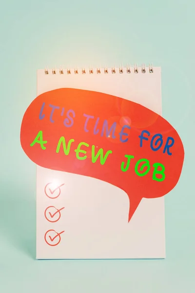 Word Writing Text Time New Job Business Photo Showcasing Career — Stockfoto