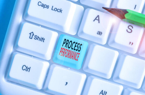 Handwriting text writing Process Perforanalysisce. Conceptual photo measure of how efficient or effective a process is