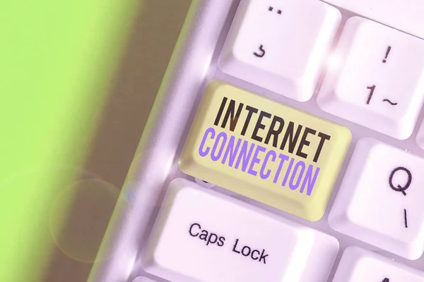 Writing Note Showing Internet Connection Business Concept Way One Gains — 스톡 사진