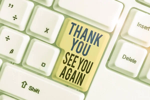 Word Writing Text Thank You See You Again Business Foto — Stockfoto