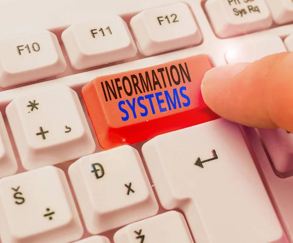 Handschrift Tekst Schrijven Information Systems Conceptuele Fotostudie Van Systemen Met — Stockfoto