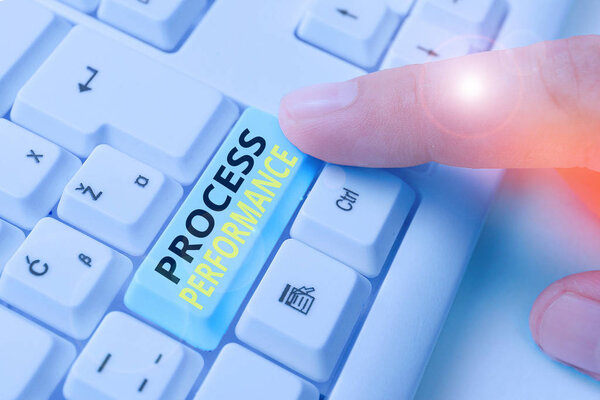 Writing note showing Process Perforanalysisce. Business concept for measure of how efficient or effective a process is