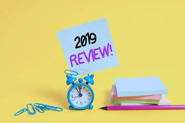 Conceptual Hand Writing Showing 2019 Review Concept Meaning Remembering Year — 스톡 사진