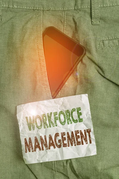 Handschriftlicher Text Workforce Management Konzeptionelle Fotonutzung Zur Optimierung Der Produktivität — Stockfoto