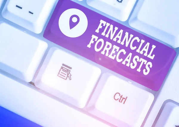 Writing Note Showing Financial Forecasts Business Concept Estimate Future Financial — ストック写真