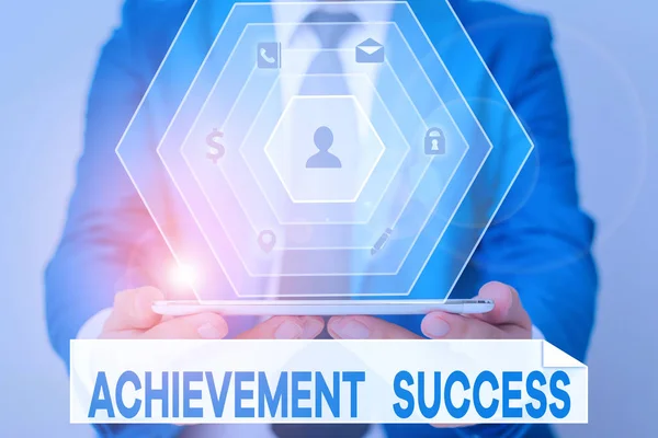 Word Writing Text Achievement Success Business Photo Showcasing Status Having — Stok fotoğraf