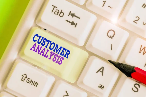 Text Sign Showing Customer Analysis Business Photo Showcasing Systematic Examination — Stok fotoğraf
