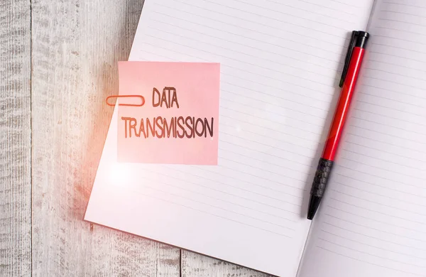 Word Writing Text Data Transmission Business Photo Showcasing Sending Data — Stock Photo, Image