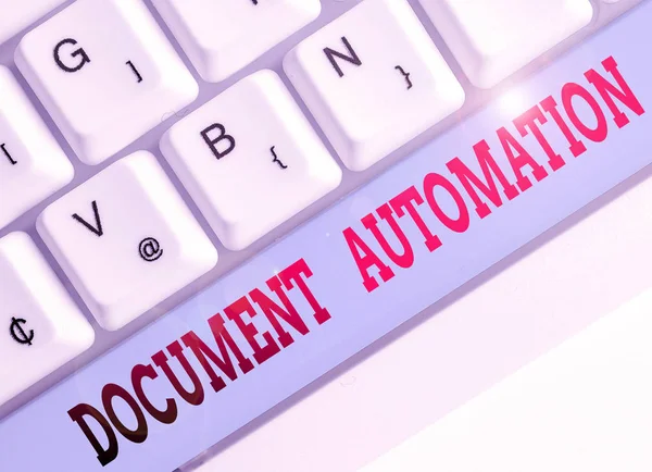 Text Sign Showing Document Automation Business Photo Showcasing Workflows Assist — ストック写真