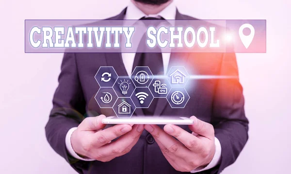 Γράμμα Που Δείχνει Σχολή Δημιουργικότητας Επιχειρηματική Ιδέα Για Τους Μαθητές — Φωτογραφία Αρχείου