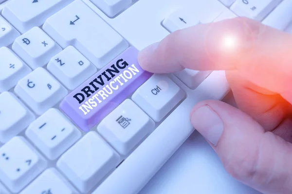 Word Writing Text Driving Instruction Business Photo Showcasing Detailed Information — Stock Photo, Image