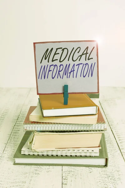 Wort Schreiben Text Medizinische Informationen Business Foto Mit Gesunden Informationen — Stockfoto