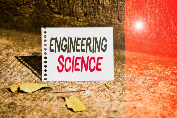 Handschrifttekst Engineering Science Conceptuele Foto Omgaan Met Fysieke Wiskundige Basis — Stockfoto