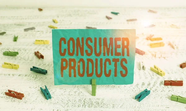 Word Writing Text Consumer Products Business Photo Showcasing Goods Bought — Stok fotoğraf
