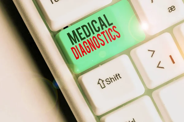 Begreppsmässig Handstil Som Visar Medicinsk Diagnostik Begreppet Betyder Ett Symptom — Stockfoto